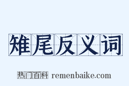 雉尾反义词是什么意思的图片